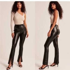 Abercrombie & Fitch Skinny Ultra High Rise Leather Pants size 25 Extra Short